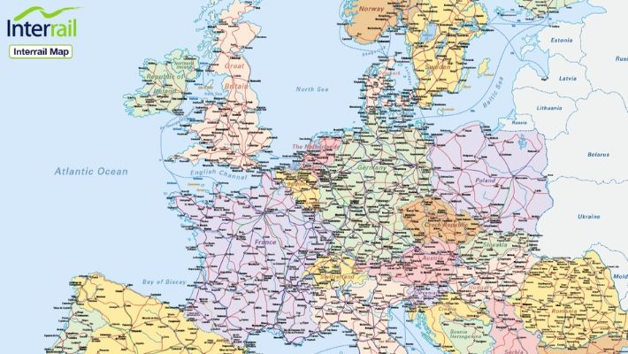 karta tågluffa europa